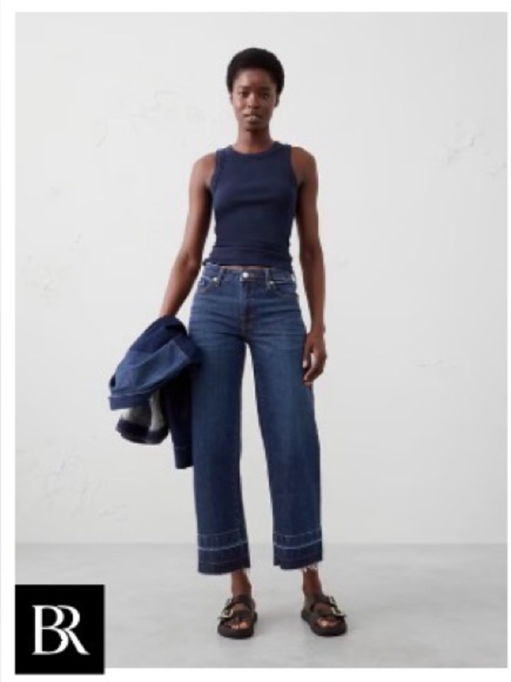 Banana Republic Women's Straight Mid-Rise Crop jeans